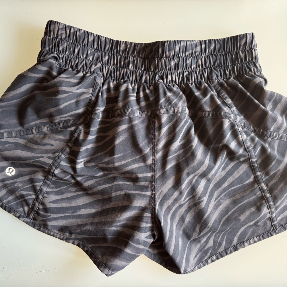 lululemon athletica Black Zebra Print Athletic Shorts